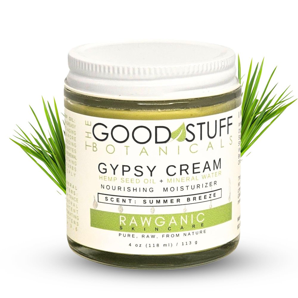 The Good Stuff Botanicals Gypsy Cream | Body and Face Moisturizer for Women | Body Cream for Dry Skin | Summer breeze Body Lotion | Organic Hemp Oil & Hot Spring Water Facial Moisturizer - 4 oz