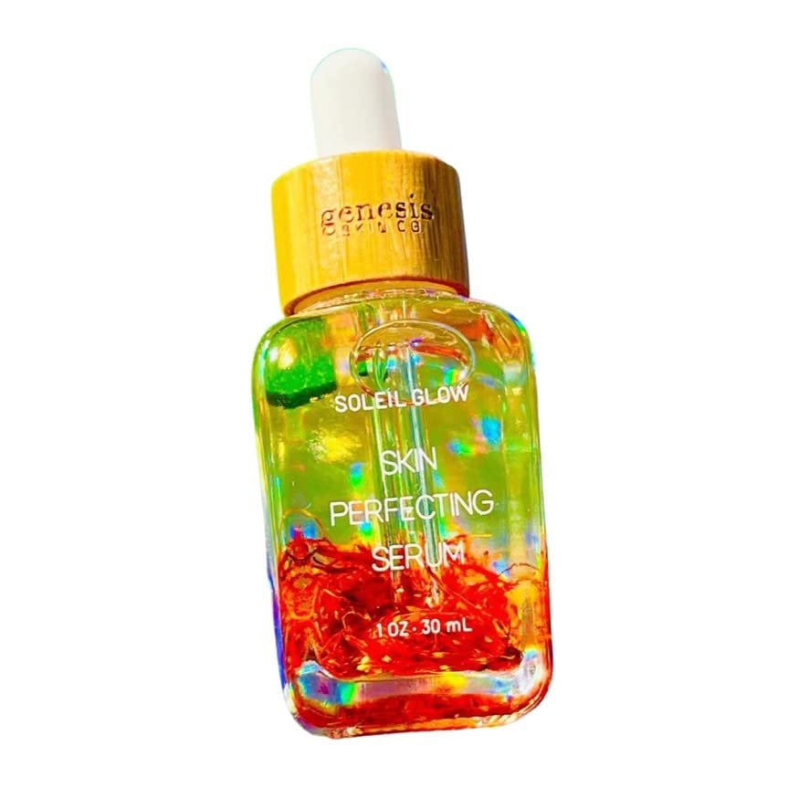 GENESIS SKIN CO. Skin Perfecting Facial Oil | Soleil Glow Skin Serum | Made with Passionfruit & Wild Melon | Skin Healing Oil | Brightens, Renews Skin | Glass Skin | Improves Tone & Texture | 30ml