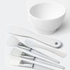 APPEARUS Silicone Facial Mask Mixing Bowl 6-Piece Set  1 Bowl, Brushes, and Spatulas  Food-Grade, Heat-Resistant Facial Mask Mixing Kit for Spa and DIY Skincare (White - 6-Pcs) view 1