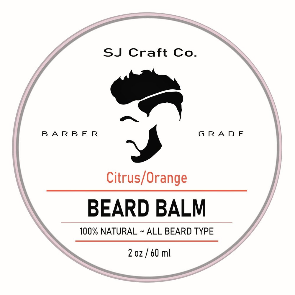 Beard Balm 2oz - SJ Craft Co Beard Wax - Mustache Wax - Light Hold - For a Softer, Smoother, Moisturized Beard - Made with Clear, Natural 2 Ounce (Pack of 1)