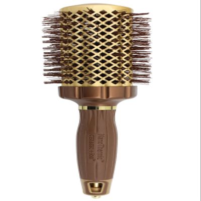 Olivia Garden NanoThermic PowerGrip Thermal brush with special patented wavy barrel for extra tension and grip, for medium to thick hair, 1 3/4 inch