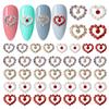 WOKOTO 40Pcs Heart Nail Charms for Nail Art 3D Hearts for Nails Accessories Hearts Gold Silver Nail Jewelrys for Nails Design Kit Nail Decorations for Nail Art Charms Nail Hearts Charms Rhinestones view 1