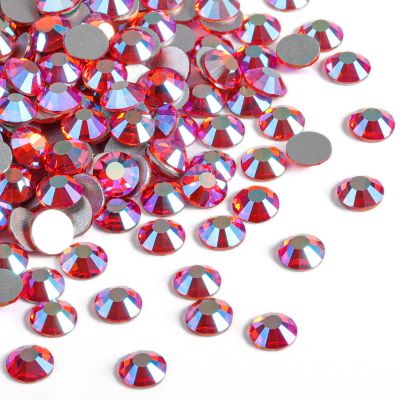 Beadsland 2880pcs Flat Back Crystal Rhinestones Round Gems for Nail Art and Craft Glue Fix,Hyacinth AB,SS10,2.7-2.9mm