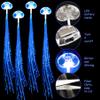 30 Pack Blue LED Lights Hair Light-Up Fiber Optic LED Hair Barrettes Extensions Light Flashing Fiber Optic Hair Braid Barrettes Hair Clips for 4th of July Party Favors Festival Party Bar Concert view 2
