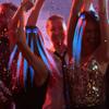 30 Pack Blue LED Lights Hair Light-Up Fiber Optic LED Hair Barrettes Extensions Light Flashing Fiber Optic Hair Braid Barrettes Hair Clips for 4th of July Party Favors Festival Party Bar Concert view 4