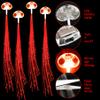30 Pack Red LED Lights Fiber Optic Hair Barrettes Extensions Light Flashing Fiber Optic Hair Braid Barrettes Clips for 4th of July Party Favors Festival Party Bar Concert view 2