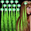30 Pack Green LED Lights Hair Light-Up Fiber Optic LED Hair Barrettes Extensions Light Flashing Fiber Optic Hair Braid Barrettes Hair Clips for 4th of July St.Patrick's Day Bar Concert view 1