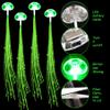 30 Pack Green LED Lights Hair Light-Up Fiber Optic LED Hair Barrettes Extensions Light Flashing Fiber Optic Hair Braid Barrettes Hair Clips for 4th of July St.Patrick's Day Bar Concert view 2