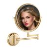 BhjKL Makeup Mirror Wall Mounted, 8'' Double Sided Vanity Mirror, 1X 10X Magnification Bathroom Mirror, 360 Swivel Extendable Cosmetic Mirror (Gold) view 3