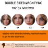 8 inch Wall Mounted Makeup Vanity Mirror, MagnifyingCosmetic Mirror, Double Sided Bathroom Mirror, 360 Swivel Extendable Makeup Mirror (Black 10X) view 3
