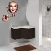BhjKL Makeup Mirror Wall Mounted, Magnifying Mirror, 8 Inch Vanity Mirror, Double Sided Bathroom Mirror, 360 Swivel Extendable Shaving Up Mirror (Rose Gold 5X) view 2