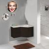 BhjKL Makeup Mirror Wall Mounted, Magnifying Mirror, 8 Inch Vanity Mirror, Double Sided Bathroom Mirror, 360 Swivel Extendable Shaving Up Mirror (Sliver 5X) view 2