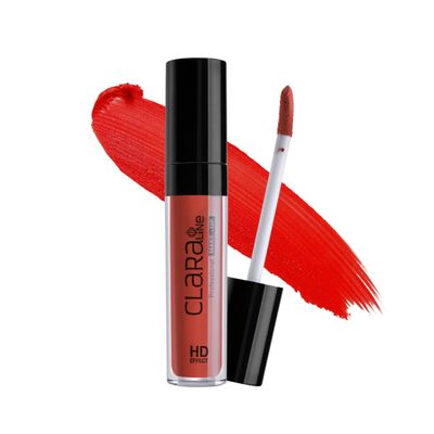 Claraline Super Matte Liquid lipstick, Kiss-proof, Long Lasting, Moisturizing, Paraben-free, Cruelty-Free for Lip Makeup Gift for Girls and Women, 0.14 Ounce, 1 Count, 411 Red Love