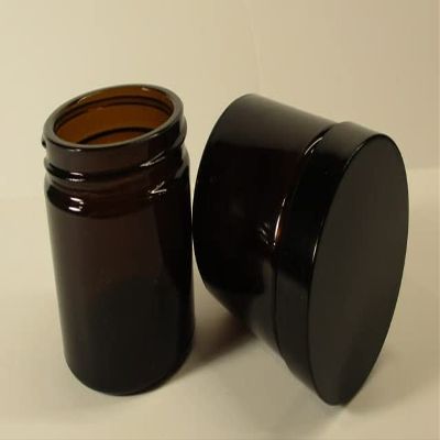 2 Ounce Glass Straight Sided Amber Jar And Screw Cap-Case of 24 Units-SPECIAL PURCHASE-SPECIAL DEAL-51-400 Neck