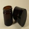 2 Ounce Glass Straight Sided Amber Jar And Screw Cap-Case of 24 Units-SPECIAL PURCHASE-SPECIAL DEAL-51-400 Neck view 1