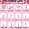 Professional Makeup Brush Set Luxury 11pcs Silver Glitter Crystal Make Up Brush Kit Vegan Soft Synthetic Hair Foundation Eyeshadow Eyebrow Lip Cosmetic Brush Set With Gift Box For Girl view 4