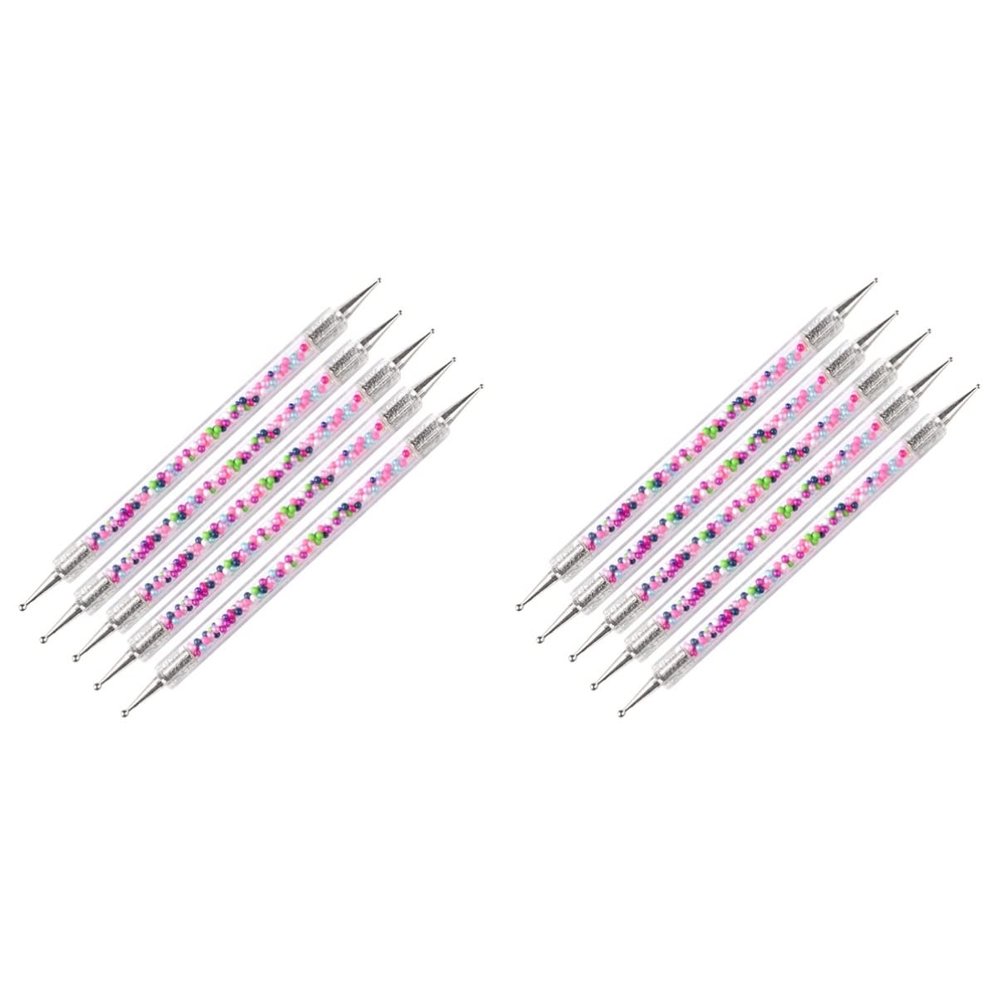 FRCOLOR 10pcs Double-ended Nail Art Pen Rhinestone Applicator for Nail Painting and Detailing for Professionals and Beginners Lightweight and Manicure Tools