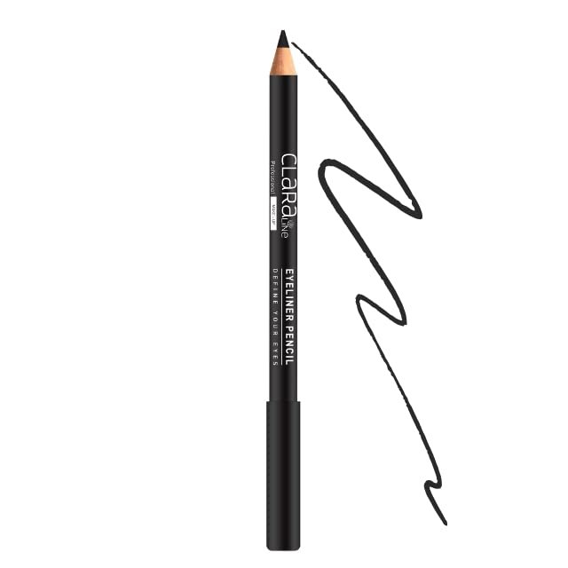 Claraline Long Lasting Sharpenable Eyeliner Pencil, Vegan & Cruelty Free, Highly Pigmented, Intense and Vibrant Colors, Smooth Soft Gliding for Girl & Women, 102 Intanse Gaze