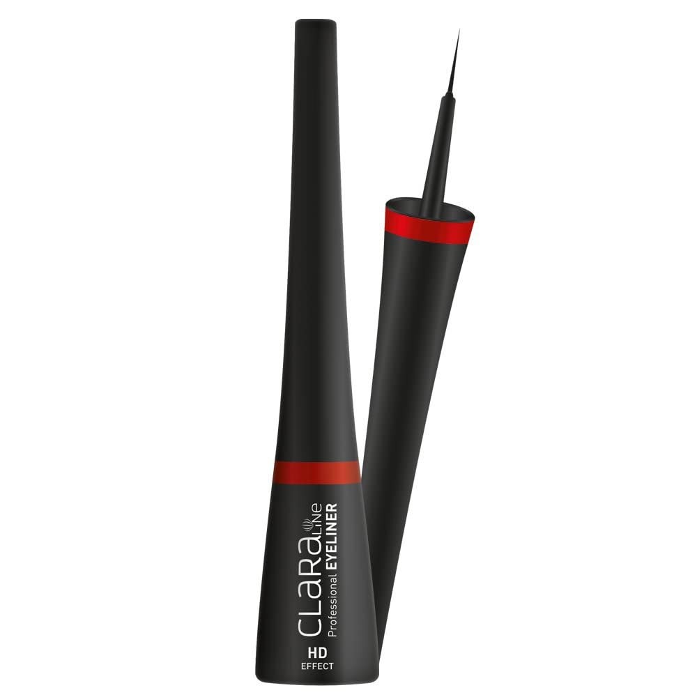 Claraline Eyeliner Pen, Paraben-Free, Cruelty Free, Long Lasting 14 Hour Wear, Quick Drying, Easy to Apply, Highly Pigmented, Smudge-Proof, Fine Tip Applicator, Sharp Black