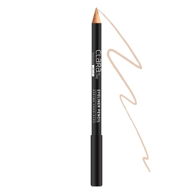 Claraline Long Lasting Sharpenable Eyeliner Pencil, Vegan & Cruelty Free, Highly Pigmented, Intense and Vibrant Colors, Smooth Soft Gliding for Girl & Women, 108 Skin Tone