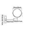 BhjKL Wall Mounted Makeup Vanity Mirror, 1X/10X Magnifying Cosmetic Mirror, 8" Bathroom Mirror, Double Sided Makeup Mirror, 360 Extendable (Brushed Nickel) view 4