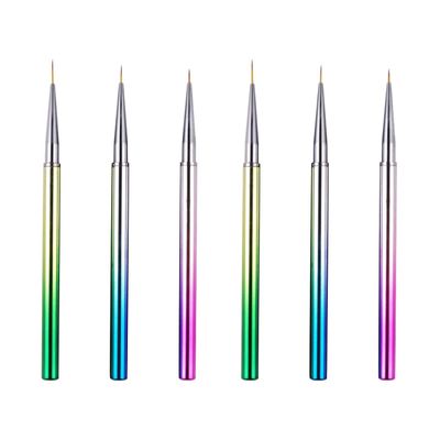 FRCOLOR 6pcs Nail Art Painting Pen Manicure Gel Pen Nail Brushes for Diy Tool Detail Paint Brush Artificial Tool
