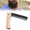 Beard Comb, Stainless Steel Beard Mustache Styling Comb Folding Pocket Comb Unisex Anti Anti Static Beard Comb(Beard comb) view 2