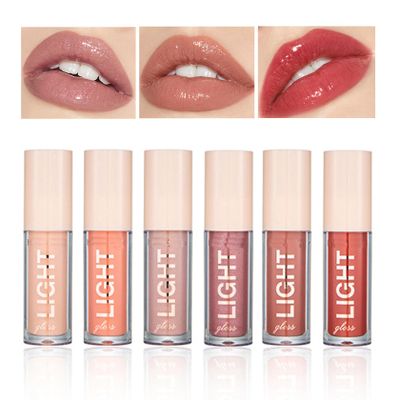 CAHIUYOA Light Lipgloss 6PCS Lip Gloss Set,Nude Pink Lip Gloss Kit Shine Glossy and Moisturizing,Lip Plumping Lip Gloss Pack Bulk Liquid Lipstick for Women Girls-Set B