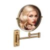 BhjKL Wall Mounted Makeup Mirror, 1X/10X Magnifying 8" Cosmetic Mirror, Double Sided Vanity Mirror, 360 Extendable Bedroom Bathroom Mirror (Antique) view 1