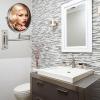 BhjKL Wall Mounted Makeup Mirror, 1X/10X Magnifying 8" Cosmetic Mirror, Double Sided Vanity Mirror, 360 Extendable Bedroom Bathroom Mirror (Silver) view 2