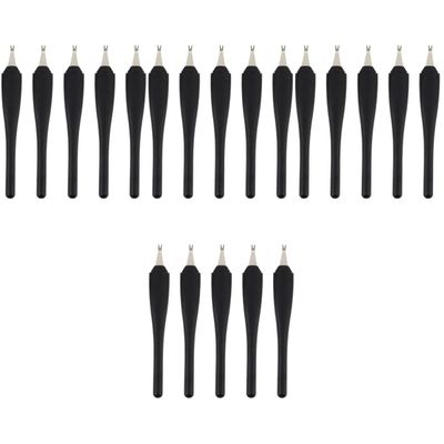 KALLORY 20pcs Dead Skin Remover Forks for Manicure Cuticle Tools - Handle for Nail Care Salon