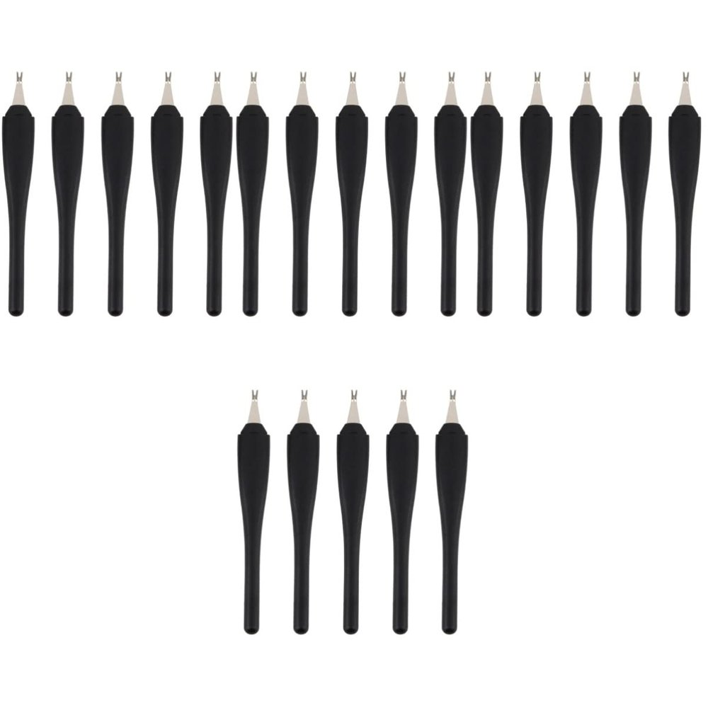 KALLORY 20pcs Dead Skin Remover Forks for Manicure Cuticle Tools - Handle for Nail Care Salon
