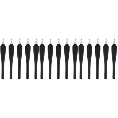LALAFINA 15pcs Cuticle Nail Dead Skin Remover Tool Ergonomic - Handle for Precision Manicure for Home and Salon Use
