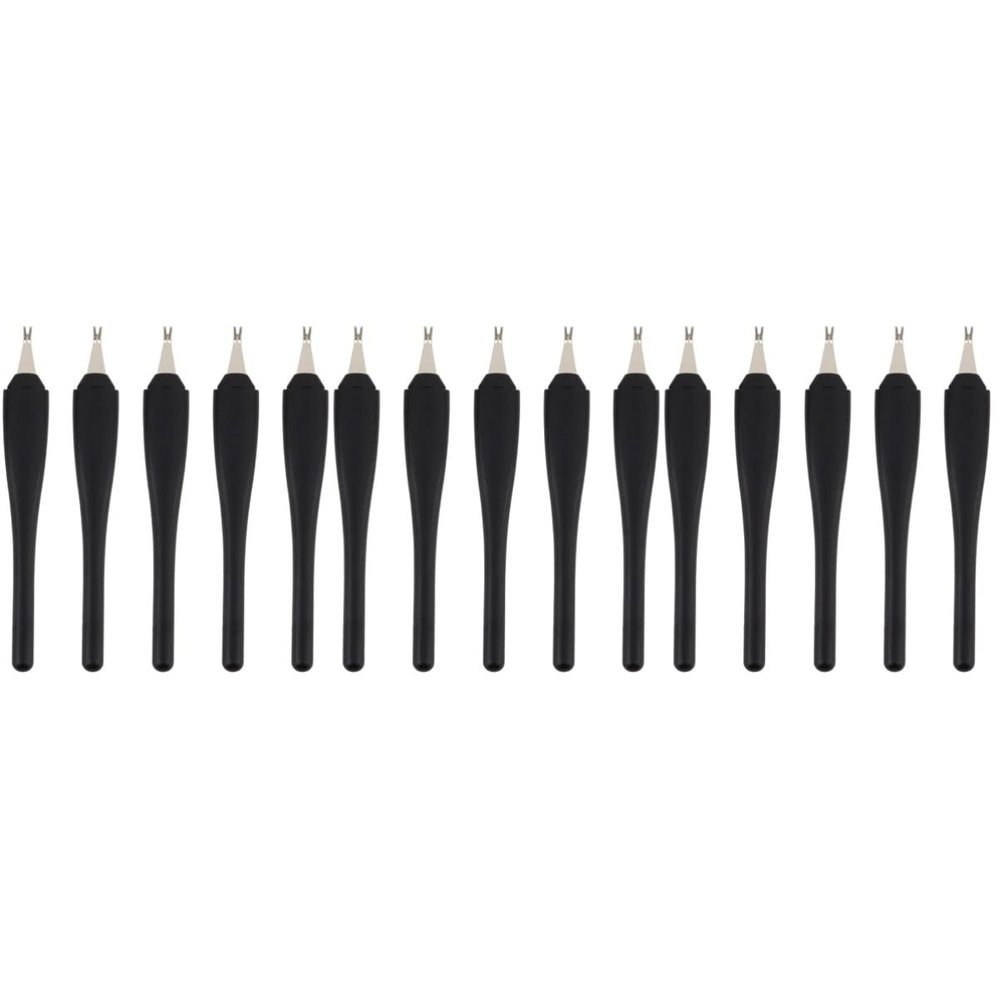 LALAFINA 15pcs Cuticle Nail Dead Skin Remover Tool Ergonomic - Handle for Precision Manicure for Home and Salon Use