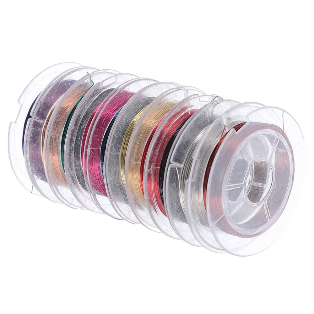 LALAFINA 20rolls Nail Art Copper Wire for Jewelry Making Crafting and Nail Decoration Versatile Copper Wire for Creative Designs and Personalization