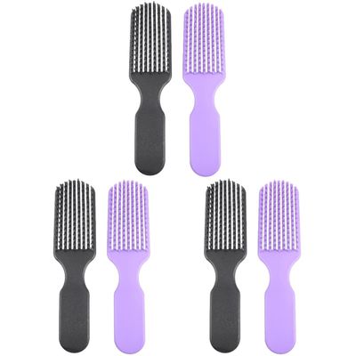 KALLORY 6pcs Detangling Brush Hair Comb for Women Massage Hair Brush Hairdressing Salon Tool