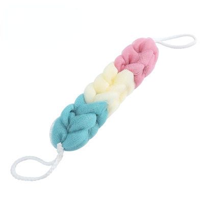ASDQW Long Bath Flower Adult Pull Back Strip Clean Bath Towel exfoliating Scrub Towel Wipe Back Bath Strip Green+Rice+Powder