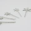 5 PCS Stars Hair Bobby Pins for Women Silver Snowflake Hair Clip Crystal Rhinestones Hair Accessories for Holiday Wedding Birthday Bridal Prom Hairpin view 3