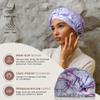 Reusable Shower Cap for Women Reusable Waterproof  Leakproof, Nonslip Hair Cap for Shower Flexiband  Soft, Breathable, Durable Christmas Shower Caps by SMPL OBJECTS (Marble) view 2