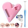 Munyee Hua Intimate Grooming Set for Women, Bangs Pubic Trimmer Meticulous Hair Styling Extremely Small Hair Cutter Eyebrow Facial Mouth Beard Trimming Essential beauty Care Tools(Love Heart &T Set) view 2