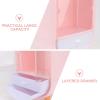 Beavorty 1pc Double Door Desktop Cosmetics Organizer Convenient Makeup Storage Rack for Skincare and Sundries Dustproof Design for Home Use Pink view 2
