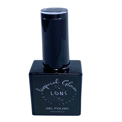 Liquid Glam Nail Supply One coat coverage Black Out Gel Polish