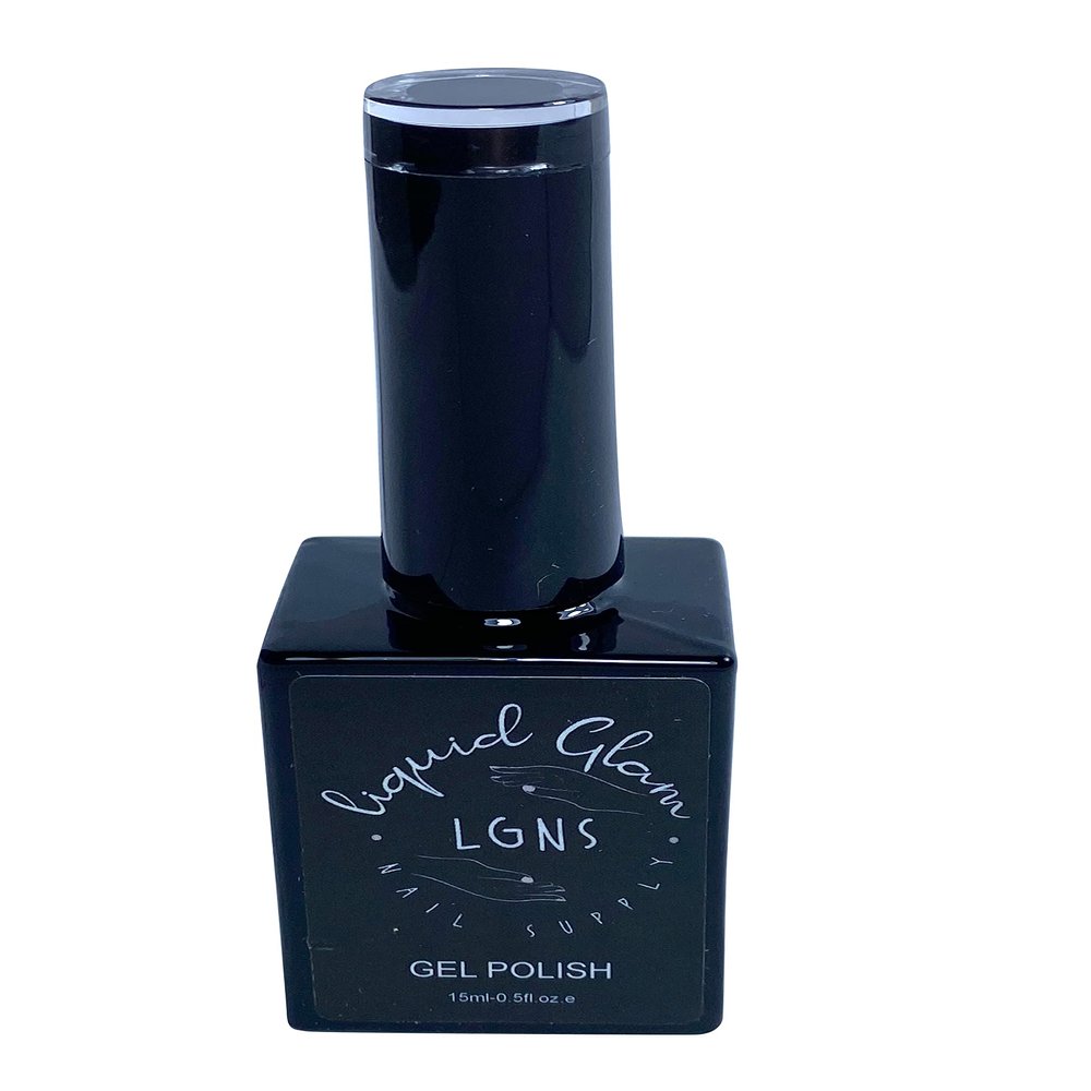 Liquid Glam Nail Supply One coat coverage Black Out Gel Polish