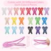 120Pcs Snap Hair Clips, BBGifts Toddler Hair Clips 2 Inch Oil-Painted Metal Barrettes No Slip Cute Solid Candy Color Hair Accessories for Girls, Women, Kids Teens view 2
