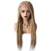 31" Box Braided Wigs for Black Women 4.75"x12.5"Lace Front Braids Wigs with Natural Baby Hair Micro Twist Lightweight Braided Wig for Woman Glueless Synthetic Hair (#27/613M Blonde) view 1