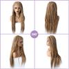31" Box Braided Wigs for Black Women 4.75"x12.5"Lace Front Braids Wigs with Natural Baby Hair Micro Twist Lightweight Braided Wig for Woman Glueless Synthetic Hair (#27/613M Blonde) view 3
