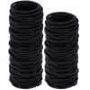 150 Pieces Black Hair Ties for Thick Curly Hair Bulk Hair Bands Ponytail Holders Hair Elastics for Women or Men (3mm) view 1
