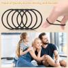 150 Pieces Black Hair Ties for Thick Curly Hair Bulk Hair Bands Ponytail Holders Hair Elastics for Women or Men (3mm) view 2