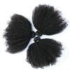 Mongolian Afro Kinky Curly Bundles Human Hair 16 18 20 Inch 4B 4C Afro Curly Weave Bundles Afro Kinky Human Hair Bundles for Black Women Unprocessed Virgin Hair Extensions Natural Color view 2