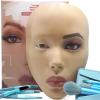5D makeup Practice Face Board, Silicone Makeup Mannequin Face, Reusable Beginner Practice Eye Makeup Face, Eye Fake Silicone, Makeup Artist Full Face Practice Eyelash Eye Shadow Eyeliner Pen Simulatio view 1